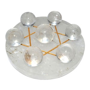 Commande en ligne pour David Star Crystal Quartz 7 Chakra boule de cristal | David Star Crystal Quartz 7 boule - Product Image 1