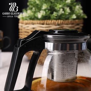 Ensemble de 5 tasses à thé en verre résistant à la chaleur avec couvercle en PP, théière à café avec infuseur et couvercle en acier inoxydable 304, pots à thé à <span class=keywords><strong>infusion</strong></span> - Product Image 5