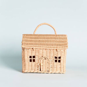 Cadeau de noël pour enfants, panier en forme de maison, panier de pique-nique pour les jouets d'enfants, panier de rangement pour décoration de maison, sac en rotin à la mode - Product Image 3
