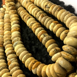 Glorious Quality Natural Picture Jasper Beads 4mm-8mm Rondelle Shape Loose Beads for <b>Bracelet</b> Jewelry Making Plain Gemstone - Product Image 2