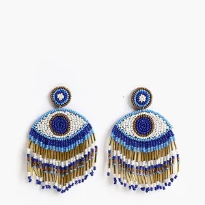 Wholesale African Bead Earrings ,handmade eye beaded earrings from india