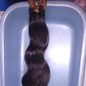 Extensiones de cabello humano Remy virgen indio de alta calidad a granel Temple One Donor Hair Weaving Machine Trama doble 100g - Product Image 1