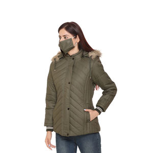 New Fashion Arrival Women's Full Sleeve Puffer <b>Jackets</b> Hooded Neck Custom Logo Women <b>Quilted</b> <b>Jackets</b> for Sale - Product Image 3