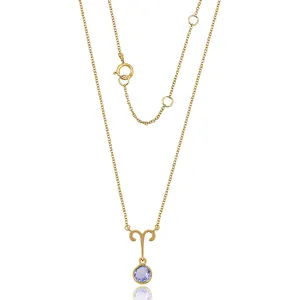 Натуральный Танзанит, драгоценный камень, золотые подвески, 925 стерлингового серебра, драгоценный камень, ожерелье, подарок для женщин и девочек