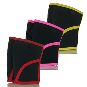 Genouillère de sport personnalisée de 7mm d'épaisseur, nylon, élasthanne, PVC, respirant, avec logo Eva, boîte à clés, article de temps, carte en papier, support de genouillère - Product Image 5