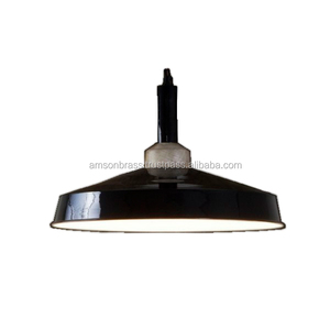 INDUSTRIAL BLACK SHINY FINISHED PENDANT LAMP FARMOUSE DECORATIVE METAL IRON HANGING PENDENT LAMP - Product Image 1