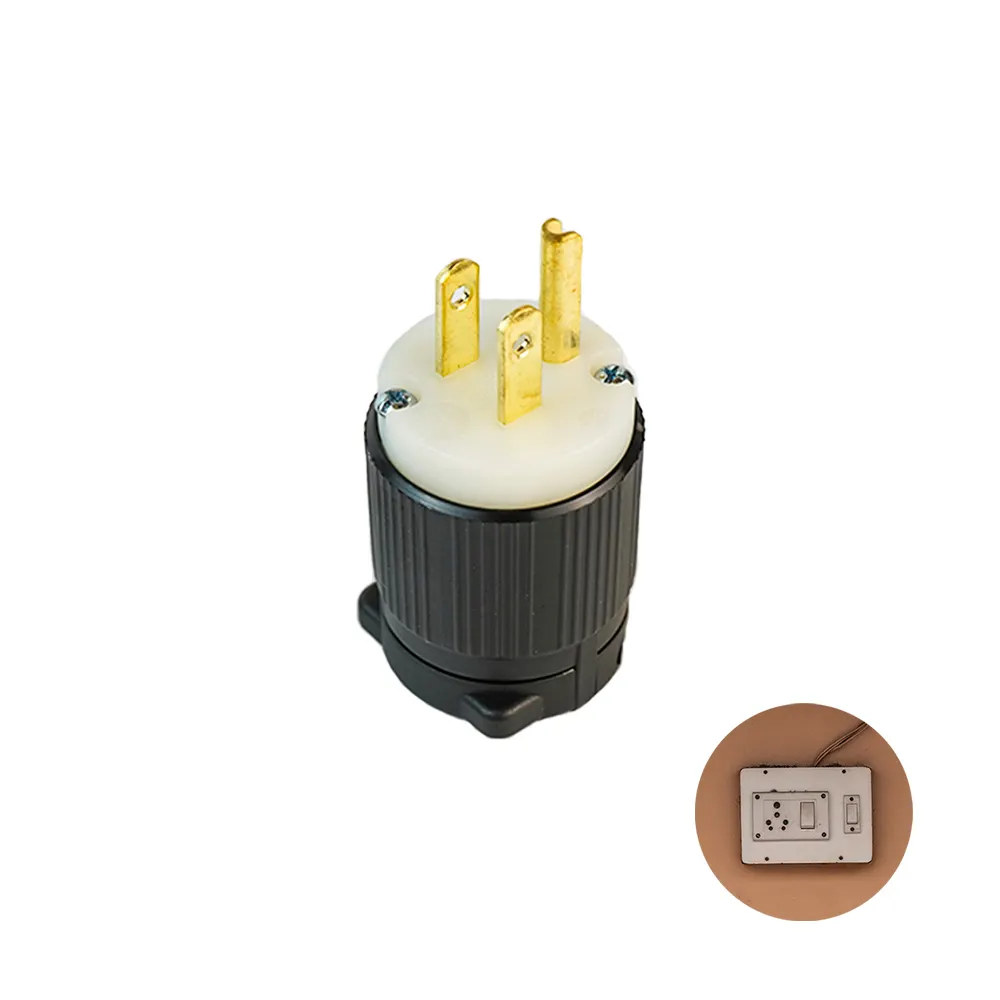 taiwan NEMA 5-15P 15A 125v Nylon plug for construction machinery parts