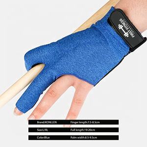 2023 venta al por mayor precio bajo sublimado triángulo tipo madera varilla caja 3 dedos guantes de billar para la venta - Product Image 2