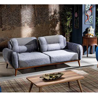 Ensemble de canapés Chesterfield modernes capitonnés avec structure en bois massif, sans taxes, pour appartement, centre commercial, école, hôpital, atelier, entrepôt - Modèle Sumatra (Turquie)
