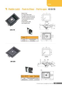 LM-318 Ambulances Vehicle Tool Box Truck Toolbox Slam Door Paddle Push Close Handle Rv Locks Flush Recessed Compression Latch - Product Image 3