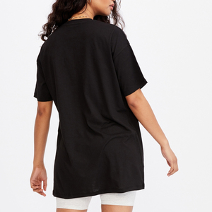 Nouvelle collection d'été, t-shirt oversize en denim écologique, design graphique, couleurs vives, 100% coton, avec détail troué pour femmes - Product Image 6