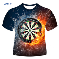 Neuestes Design Maßgeschneiderte Leichtgewicht-Dart-Trikots Großhandel Allover-Bedruckte Dart-Trikots Design Herren Sport-Dart-Shirt Individuelles Design
