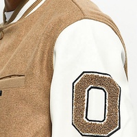 Blouson Bomber de Baseball Personnalisable pour Homme, Style Universitaire, en Duvet Respirant avec Doublure en Fourrure de Mouton pour l'Hiver