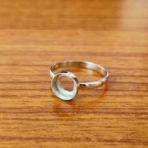 925 Sterling <b>Solid</b> <b>Silver</b> 14mm Collet Cup New Hot Collection Pure Round Bezel Ring Without Stone Plain Jewelry Perfect For Party - Product Image 4