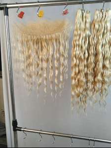 613บลอนด์ด้านหน้าลูกไม้บางละเอียด HD ติดหนังกำพร้าผมตรงขนมิงค์คุณภาพสูง4x4 - Product Image 5