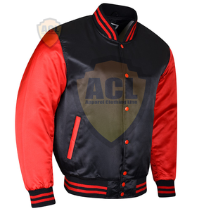 Flj — veste d'élève de Baseball, blouson bombardier pour hommes et femmes, style Vintage décontracté unisexe en Satin, Service OEM - Product Image 2