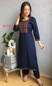 Vêtements de cérémonie à la mode coton rayonne Long Kurtis pour filles filles indiennes porter Readymade bas prix en gros Alphanumero - Product Image 5