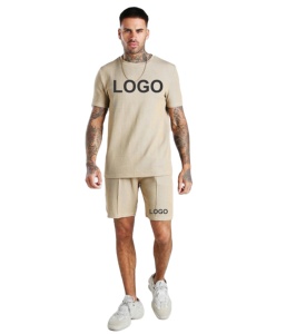 OEM Design Twin Set Cotton men tracksuit T-Shirts and <b>Shorts</b> Printing/Embroidery Logo Twin Set Wholesale - Product Image 1