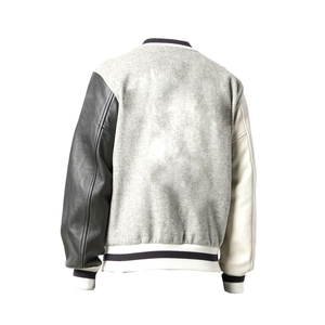 แจ็คเก็ตขนสัตว์ผู้ชายที่มีคุณภาพสูงพร้อมแขนหนังทำในปากีสถาน - Product Image 4