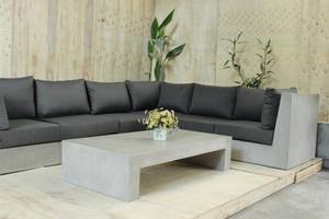 Mesa de Centro Rectangular de Cemento, Terrazo y Concreto Blanco, Estilo Nórdico Moderno Italiano para Sala de Estar - Product Image 6