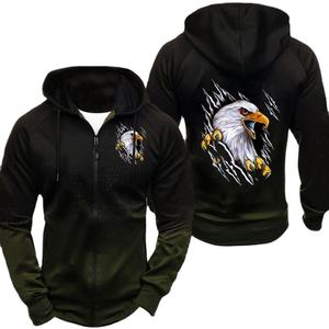 Sweat-shirt à capuche athlétique brodé pour hommes, personnalisé, gris, vierge et uni, vêtements de sport, - Product Image 2