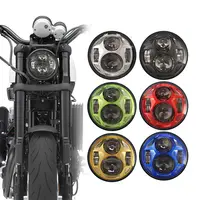 51W Cromo Negro 5,75 "5-3/4 LED de la motocicleta de la linterna 5,75 pulgadas ronda proyector lámpara de bicicleta 5 3/4 pulgadas de luz de la cabeza para harley