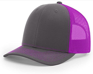 Gorra de camionero con Cierre trasero, gorra de camionero de malla, de acero, gris/naranja neón, 6 paneles, 60% algodón, 40% poliéster - Product Image 3