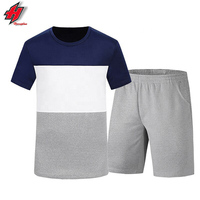 Ensemble de survêtement sportif léger et respirant pour homme, à manches courtes, idéal pour l'été et la plage, séchage rapide, sublimation OEM, collection Printemps