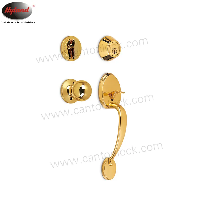 HYLAND OEM 70710 PB 당겨 손잡이 Lockset ANSI 표준 주거 그립 잠금 CERRADURA MANILLA 관형