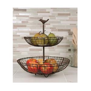 Iron black color <b>fruit</b> <b>storage</b> basket customized size and shape vegetables <b>storage</b> basket for kitchenware use - Product Image 4