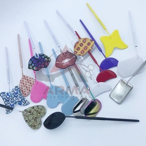 Espejo cosmético de acero inoxidable sostenible, inspección en forma de huevo, herramienta de extensión de pestañas cuadradas de bolsillo, espejos negros de Plasma - Product Image 6