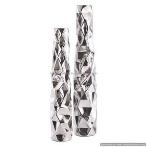 Designer Best Wedding Decor Modern Style Antique Set Aluminium Metal Casting <b>Gold</b> and Silver Handmade Metal Flower <b>Vases</b> - Product Image 2