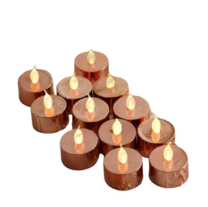 Elegant Wax <b>Candle</b> Jar in High Quality Copper Perfect for Home Decoration and Stylish <b>Candle</b> Supplies <b>Set</b> of 12 - Product Image 1