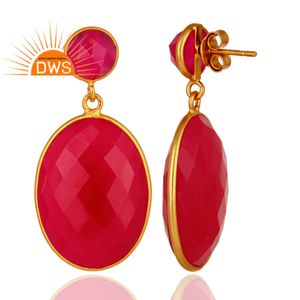 เพชรพลอยหินโมราสีชมพูเหลี่ยมเพชรพลอยห้อยเครื่องประดับเงิน18K ชุบทอง925เงินสเตอร์ลิงต่างหูเครื่องประดับ - Product Image 3