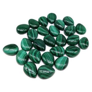 Belles pierres précieuses en vrac faites à la main de meilleure qualité 3x5mm cabochons de poire de malachite naturelle d'un fabricant vérifié - Product Image 1