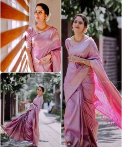 ผ้าส่าหรีผ้าไหม Banarasi เสื้อกับเสื้อผู้หญิงชุดปาร์ตี้ทุกวันผ้าส่าหรีผ้าฝ้ายนุ่มขายส่งราคาถูก - Product Image 5