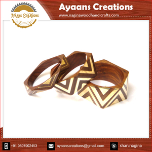 AYAANS 2024 Styliste écologique Bracelets artisanaux en bois Nouvelle arrivée Meilleure qualité à la mode à vendre à bas prix - Product Image 4