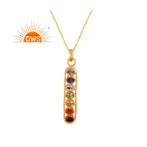 สร้อยคอจี้พลอยธรรมชาติหลายชนิดชุบทองคำขาวแท้คุณภาพดีที่สุด ปี 2026 สำหรับผู้ผลิตเครื่องประดับ - Product Image 1