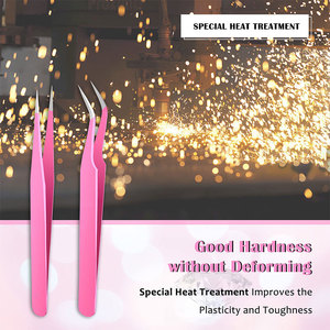 Kit de pinces à cils en acier inoxydable de conception professionnelle, taille personnalisée, durable, réutilisable, prix de gros bas - Product Image 4