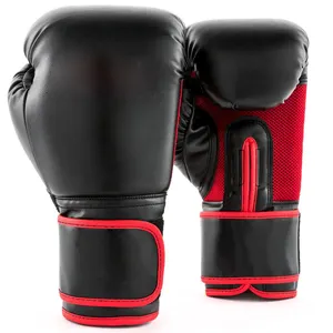 Factory Cheap Custom Professional Boxing Gloves Hot Sale Factory Customization Logo Produced in Black Red Blue