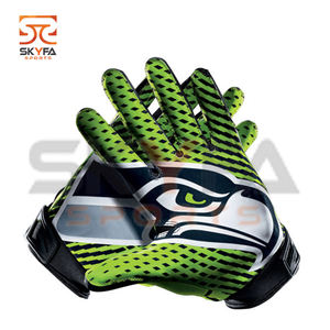 Nuevo modelo Super suave de fútbol americano guantes de fútbol de alto agarre transpirable guantes - Product Image 4