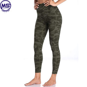 Custom High Waist Gym Wear 90% <b>Nylon</b> 10% Spandex Seamless Yoga <b>Leggings</b> Custom Printed Fitness <b>Leggings</b> - Product Image 5