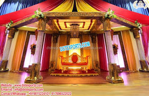 Mandap ผ้าคลุมงานแต่งงานทำจากเส้นใยคริสตัลหรูหรา,Mandap คริสตัลใช้ในงานแต่งงานดีไซน์แบบอังกฤษทันสมัยผ้าคลุมศีรษะลายนอร์เวย์ - Product Image 2