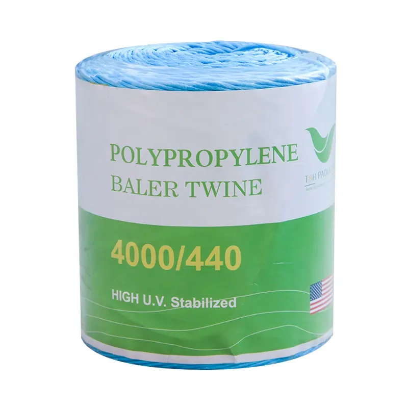 100% polypropylene सस्ती मजबूत पीपी घास बेलर सुतली के लिए यूवी संरक्षण के साथ अल्फला की पैकेजिंग