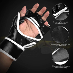 Customizable MMA Mixed <b>Martial</b> <b>Arts</b> Half Finger <b>Boxing</b> <b>Gloves</b> for Training Sparring <b>and</b> Fitness Workouts - Product Image 3
