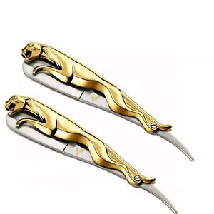 Vente en gros de rasoirs à lame unique en acier inoxydable de qualité supérieure Bikini droit en métal avec logo personnalisé pour le visage et le corps - Product Image 6