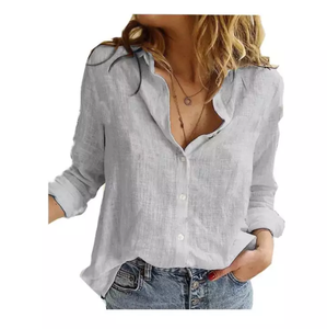 New Trendy 100% Exportable and High Quality Factory Price Women <b>Ladies</b> <b>Long</b> Sleeve Hip Hop Top's <b>Shirt</b> Blouse From Bangladesh - Product Image 3