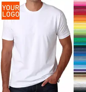 Kaus Pria Warna Solid Harga Grosir Pabrik Produsen Langsung MOQ Kustom T Shirt Pria Ekspor dari Bangladesh
