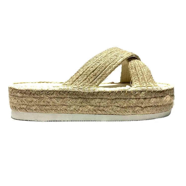 Espadrilles toptan satış jüt örgü EVA taban kadın gündelik giyim ayakkabı/Flats Espadrilles en iyi rekabetçi fiyat