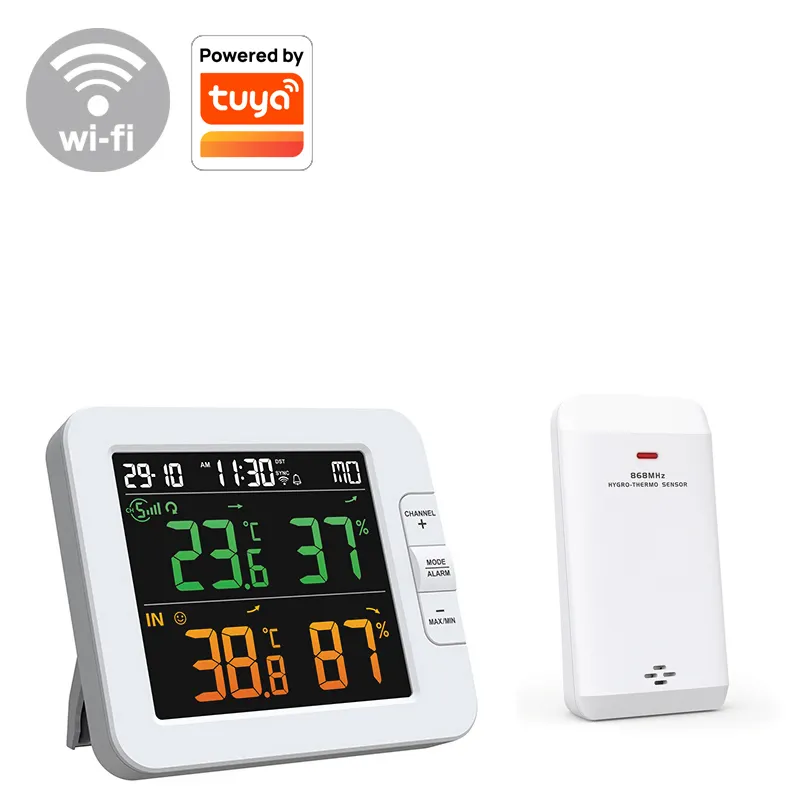 Weather Station Tuya Smart Multi-channel Weather Station With Wireless Sensor